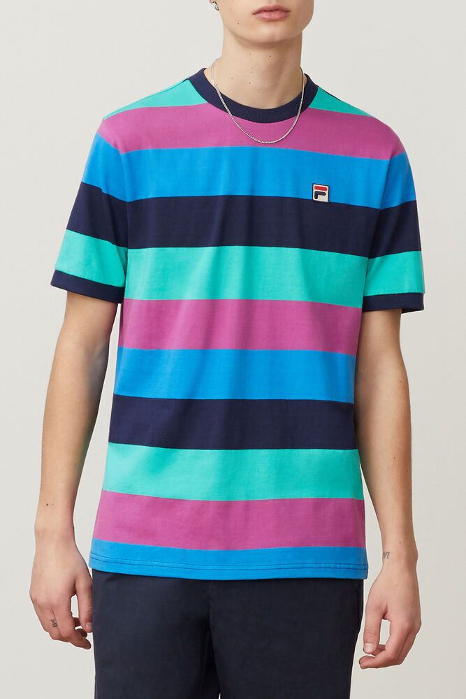 Fila T-Shirt Mens Multicolor - Jabez - Philippines 9875634-PO